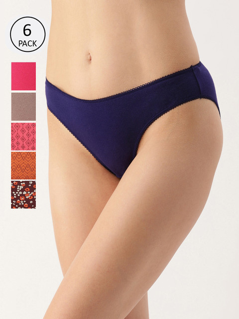 

Amante Women Pack of 6 Bikini Briefs, Orange