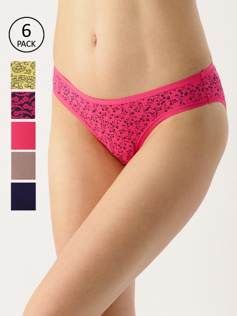 

Amante Women Pack of 6 Bikini Briefs, Pink