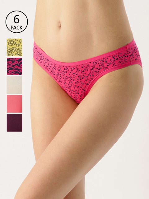 

Amante Women Pack of 6 Bikini Briefs, Pink