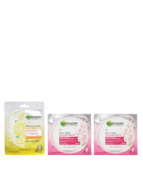 

Garnier Skin Naturals Set of 3 Serum Mask, Pink