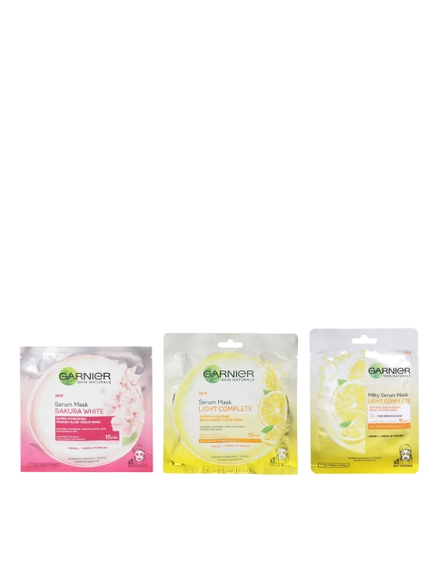 

Garnier Skin Naturals Set of 3 Serum Mask, Yellow