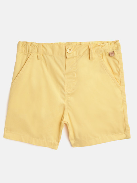 

TOFFY HOUSE Boys Yellow Solid Regular Fit Shorts