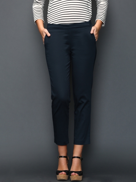 

SELA Navy Trousers, Navy blue