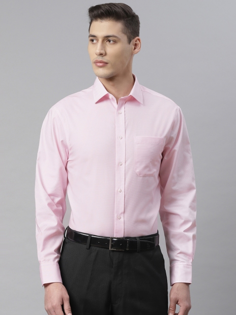 

Marks & Spencer Men Pink Regular Fit Self Design Formal Shirt