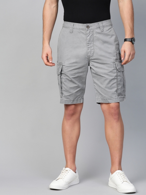 

Marks & Spencer Men Grey Solid Regular Fit Cargo Shorts