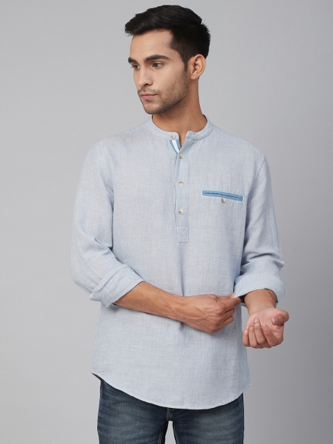 

Marks & Spencer Men Blue & White Relaxed Regular Fit Striped Casual Shirt
