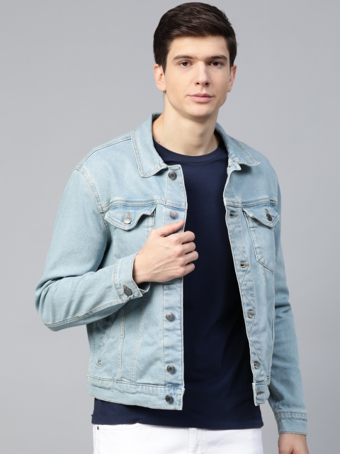 

Marks & Spencer Men Blue Solid Denim Jacket