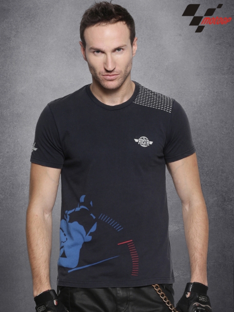 

RDSTR Navy MotoGP Washed Printed T-shirt, Navy blue