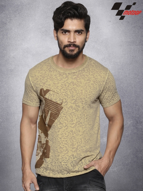 

RDSTR Men Khaki MotoGP Printed T-Shirt