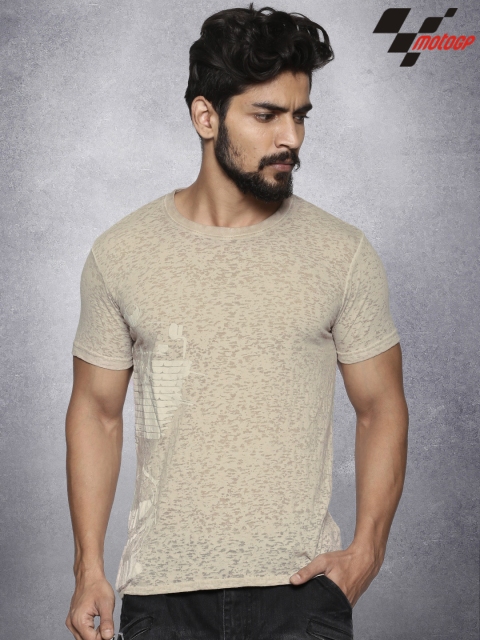 

RDSTR Men Beige MotoGP Printed T-Shirt