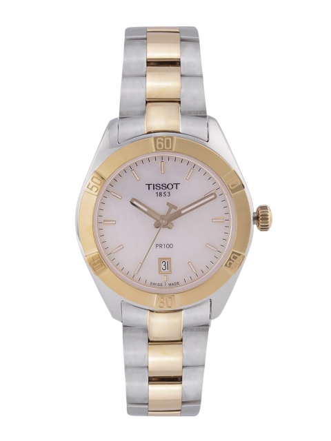 

TISSOT Women Off-White PR 100 Sport Chic Swiss Analogue Watch T1019102211100