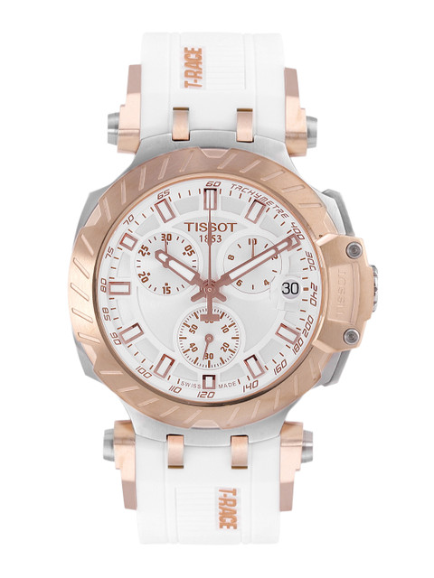

TISSOT Women White T-Race Chronograph Swiss Analogue Watch T1154172701101