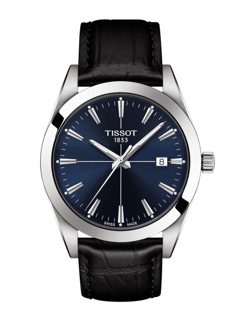 

TISSOT Men Navy Blue Gentleman Swiss Analogue Watch T1274101604101