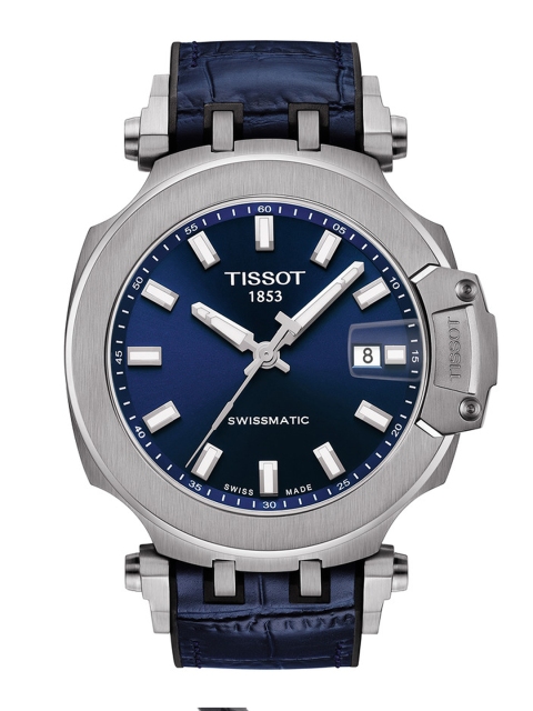 

TISSOT Men Navy T-Race Swissmatic Analogue Watch T1154071704100, Navy blue