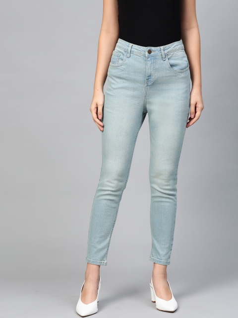 

Metronaut Women Blue Skinny Fit Mid-Rise Clean Look Jeans