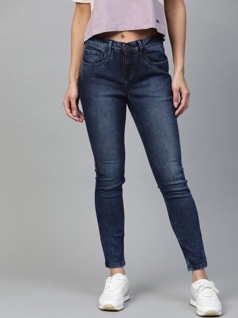 

Metronaut Women Navy Blue Skinny Fit High-Rise Clean Look Stretchable Jeans