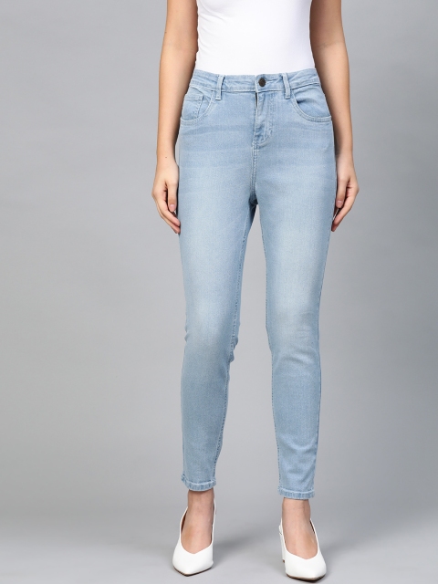 

Metronaut Women Blue Skinny Fit Mid-Rise Clean Look Jeans