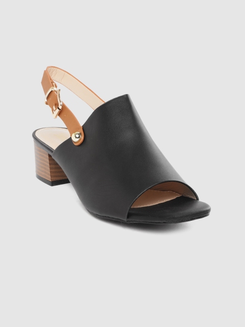 

Roadster Women Black Solid Heeled Mules