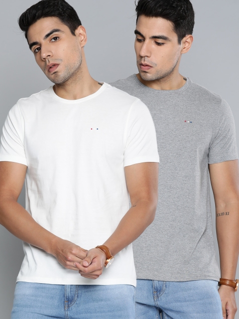 

Harvard Men Pack Of 2 Solid Round Neck T-shirt, White