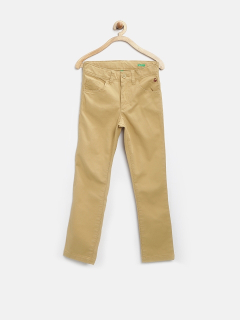 

United Colors of Benetton Boys Khaki Solid Trousers
