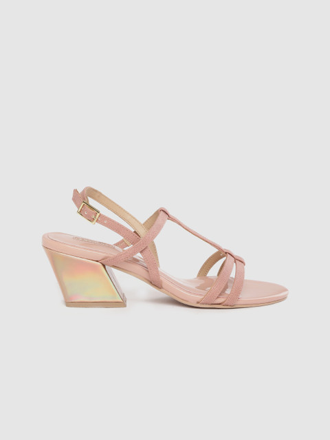 

CORSICA Women Pink Solid Open Toe Block Heels