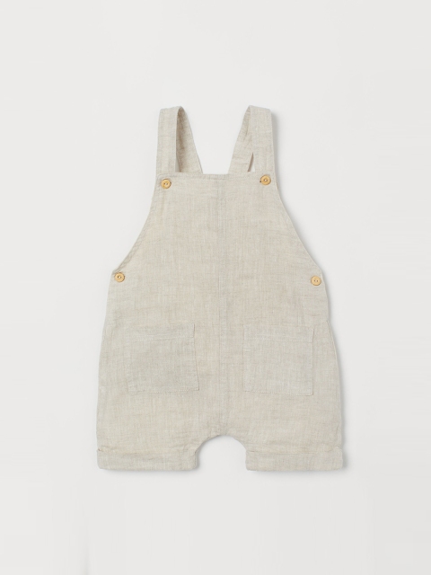 

H&M Unisex Kids Off-White Solid Regular Fit Sustainable Regular Shorts