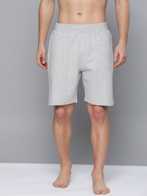 

HRX by Hrithik Roshan Men Light Grey Melange Organic Cotton Bio-Wash Yoga Shorts