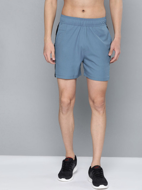 

HRX by Hrithik Roshan Men Blue Regular Fit Antimicrobial Rapid-Dry Lycra Running Shorts