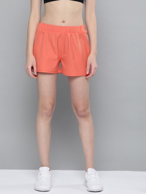 

HRX by Hrithik Roshan Women Spiced Coral Antimicrobial Rapid-Dry Running Shorts