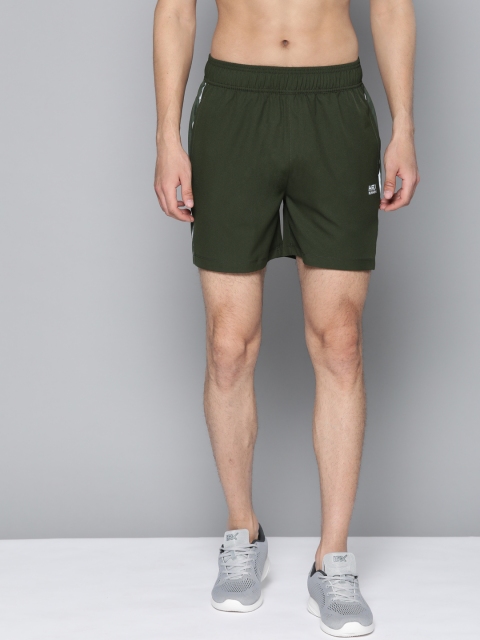 

HRX by Hrithik Roshan Men Kombu Green Regular Fit Antimicrobial Rapid-Dry Running Shorts, Olive