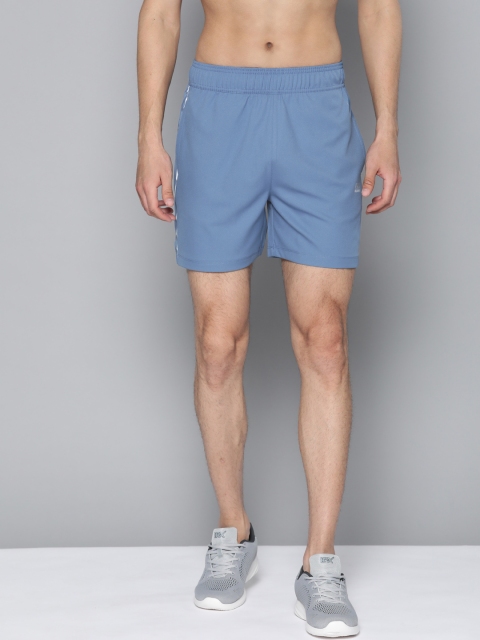 

HRX by Hrithik Roshan Men Blue Horizon Solid Antimicrobial Rapid-Dry Running Shorts