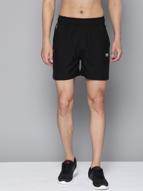 

HRX by Hrithik Roshan Men Jet Black Solid Antimicrobial Rapid-Dry Running Shorts