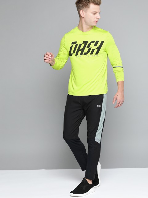 

HRX by Hrithik Roshan Men Love Brid Typographic Rapid-Dry Antimicrobial Running T-shirt, Fluorescent green