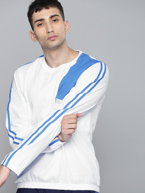

HRX by Hrithik Roshan Men White Solid Bio-Wash Antimicrobial Lifestyle Pure Cotton T-shirt