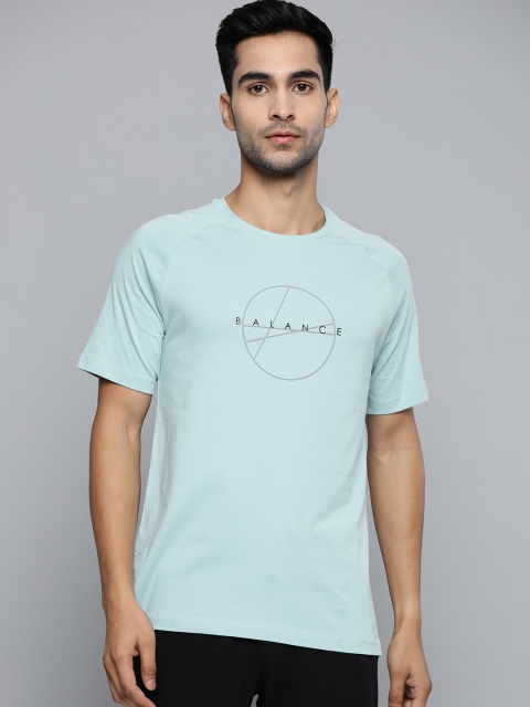 

HRX by Hrithik Roshan Men Aquifer Solid Organic Cotton Bio-Wash Yoga T-shirt, Blue
