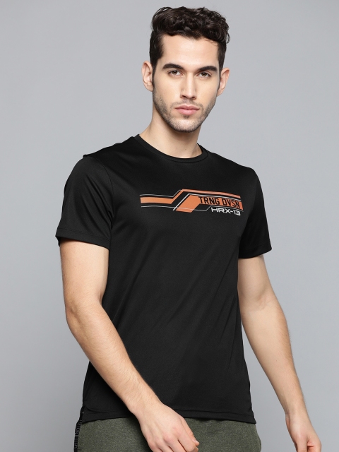 

HRX by Hrithik Roshan Men Anthracite Typographic Antimicrobial Rapid-Dry Training T-shirt, Black