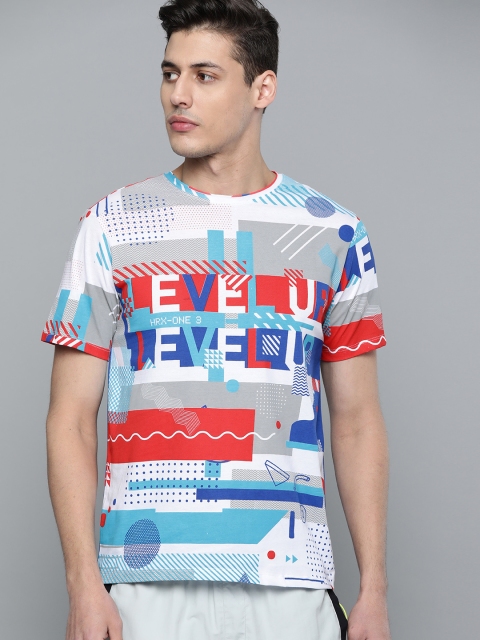 

HRX by Hrithik Roshan Men Multicoloured Printed Round Neck T-shirt, Multi