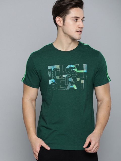 

HRX by Hrithik Roshan Men Ponderosa Pine Printed Bio-Wash Antimicrobial Lifestyle T-shirt, Green