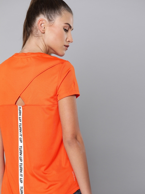 

HRX by Hrithik Roshan Women Golden Poppy Solid Rapid-Dry Training T-shirt, Orange