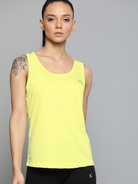 

HRX by Hrithik Roshan Women Lime Sherbet Solid Antimicrobial Rapid-Dry Training Tank Top, Lime green