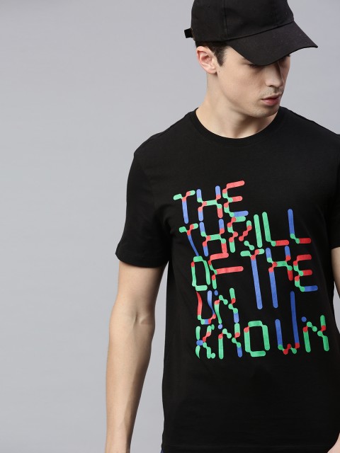 

HRX by Hrithik Roshan Men Black Solid Bio-Wash Antimicrobial Lifestyle T-shirt