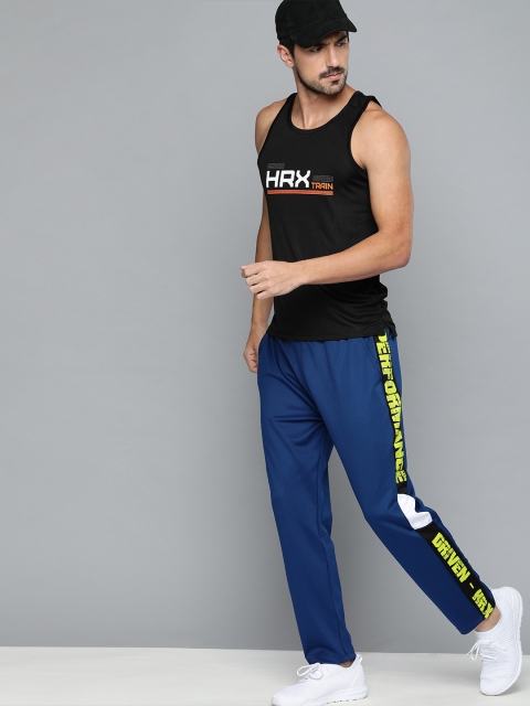 

HRX by Hrithik Roshan Men Anthracite Printed Antimicrobial Rapid-Dry Training Tank, Black