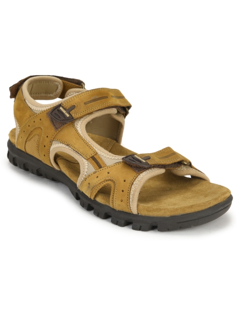 

Woodland Men Camel Brown Leather Comfort Sandals
