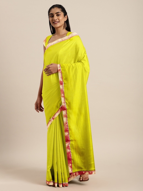 

KALINI Yellow Solid Art Silk Saree