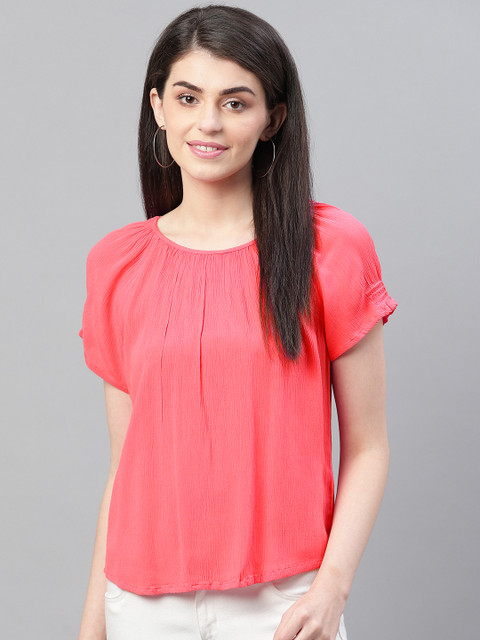 

Marks & Spencer Women Pink Solid Top