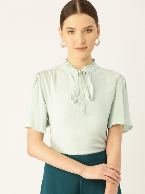 

COVER STORY Women Mint Green Solid Top