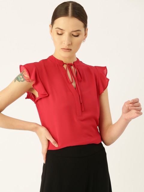

COVER STORY Women Red Solid Top