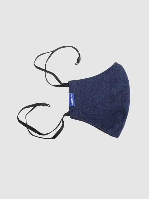 

Jack & Jones Men Blue Denim 3-Ply Reusable Adjustable Cloth Mask