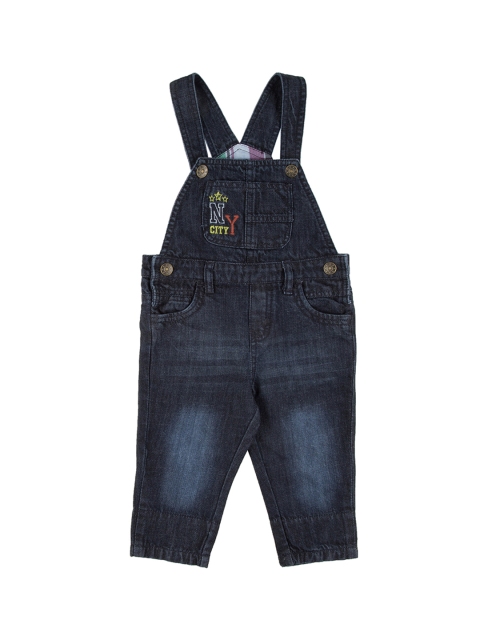 

Donuts Infant Boys Blue Stone Washed Slim-Fit Denim Dungarees