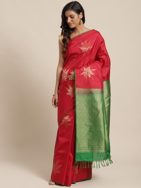 

The Chennai Silks Maroon & Green Pure Silk Woven Design Kanjeevaram Saree